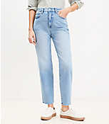 Petite Curvy High Rise Straight Jeans in Classic Mid Wash carousel Product Image 1