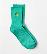 Shimmer Clover Crew Socks carousel Product Image 1