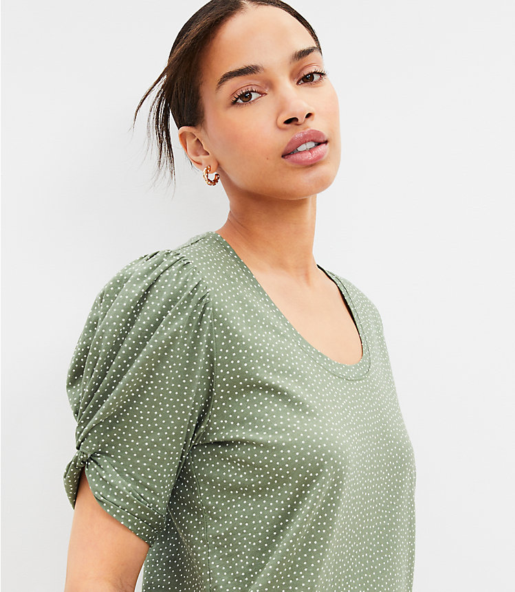 Petite Dotted Knot Sleeve Tee image number 1