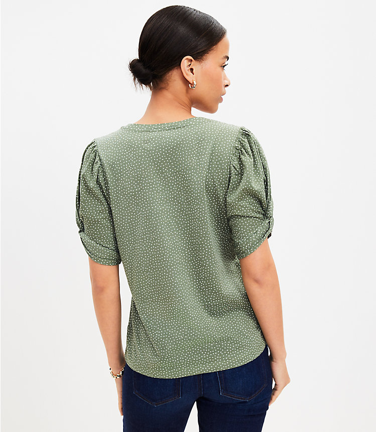 Petite Dotted Knot Sleeve Tee image number 2