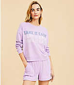 Lou & Grey Take It Easy Cozy Cotton Terry Sweatshirt carousel Product Image 1
