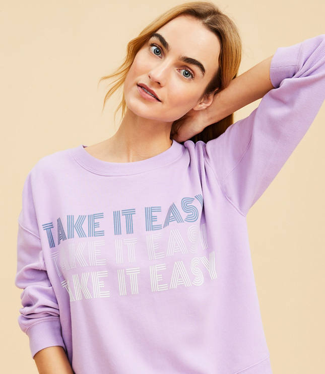 Cotton terry online sweatshirt