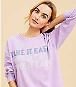 Lou & Grey Take It Easy Cozy Cotton Terry Sweatshirt carousel Product Image 2