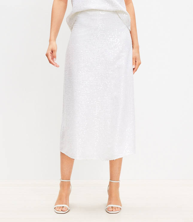 Petite Tiered Maxi Skirt - White