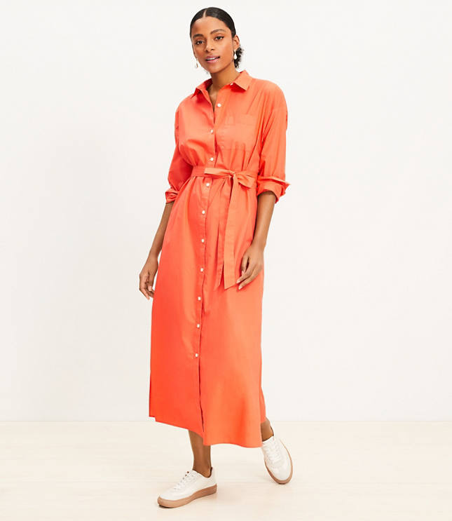 Poplin Belted Pocket Shirtdress