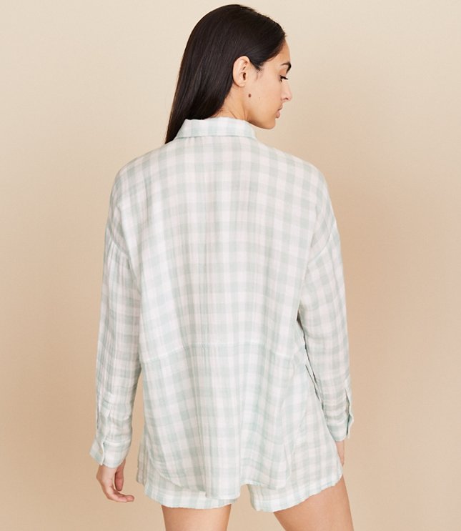 Lou & Grey Gingham Triple Cloth Shirt