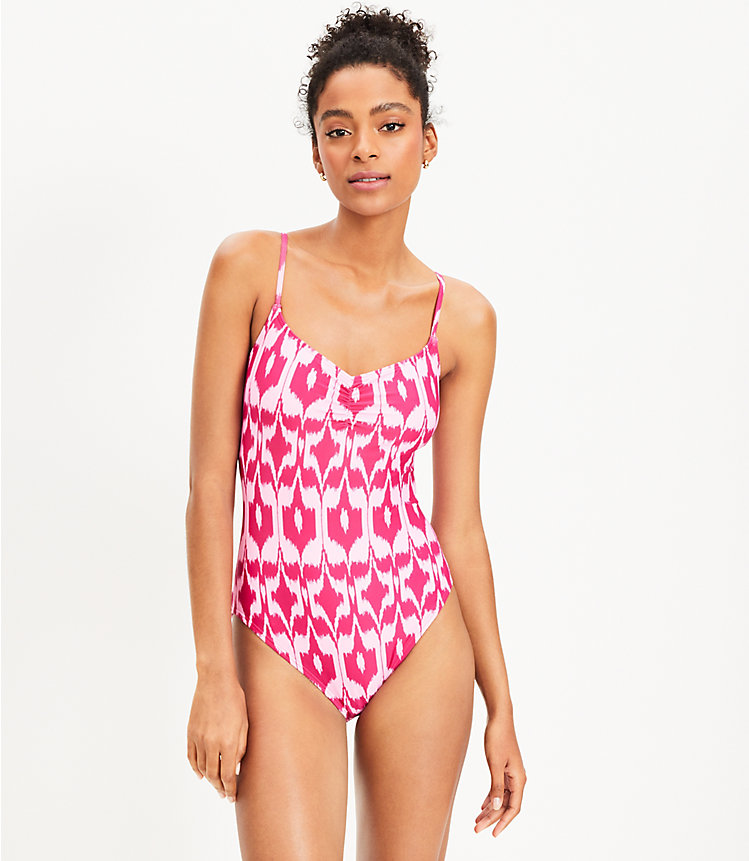 LOFT Beach Cinched Front One Piece Swimsuit image number null