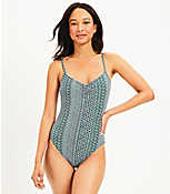 LOFT Beach Cinched Front One Piece Swimsuit carousel Product Image 1