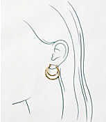 Metallic Double Hoop Earring carousel Product Image 2