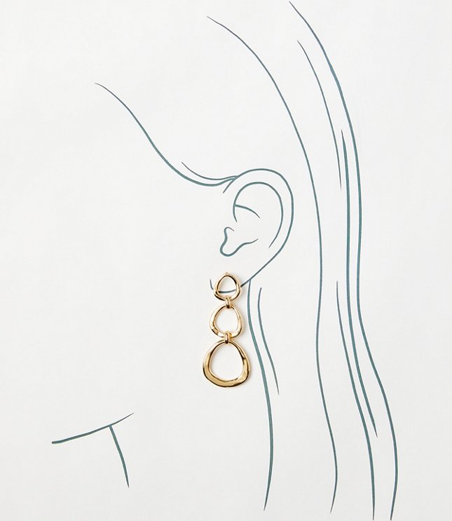 Modern Circle Link Earrings