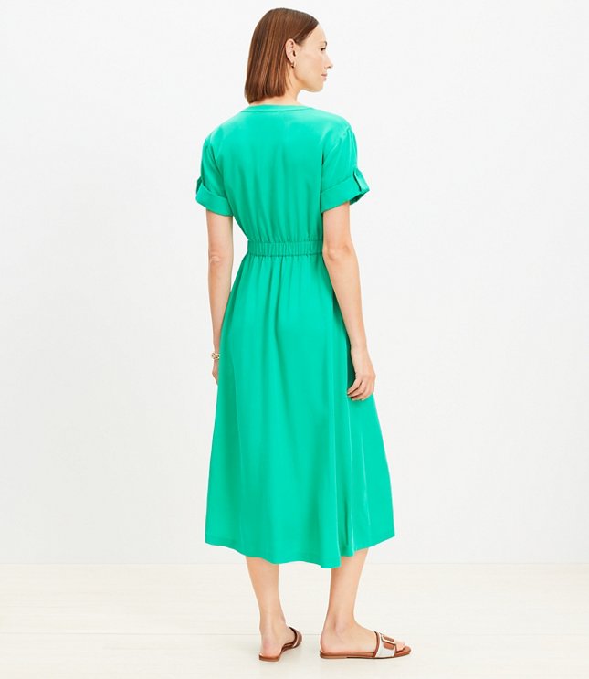 Petite Utility Midi Pocket Dress