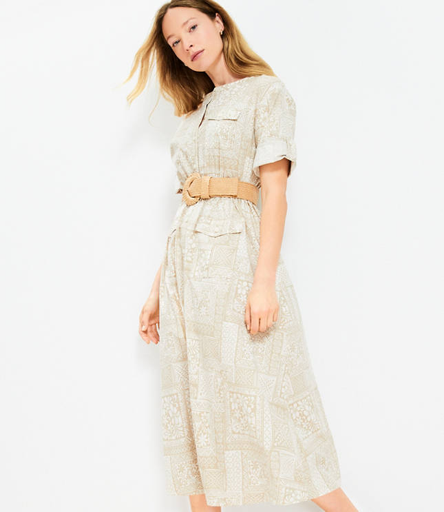 Tile Utility Midi Pocket Dress