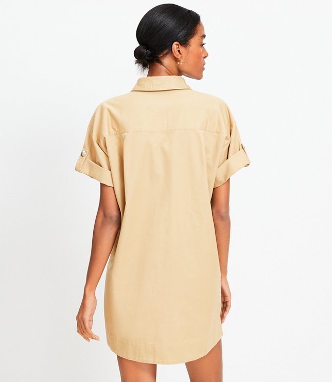 Twill Patch Pocket Mini Dress