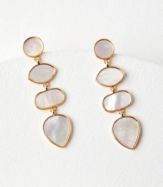 Mother Of Pearl Linear Earrings