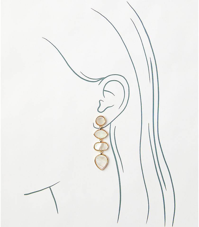 Mother Of Pearl Linear Earrings