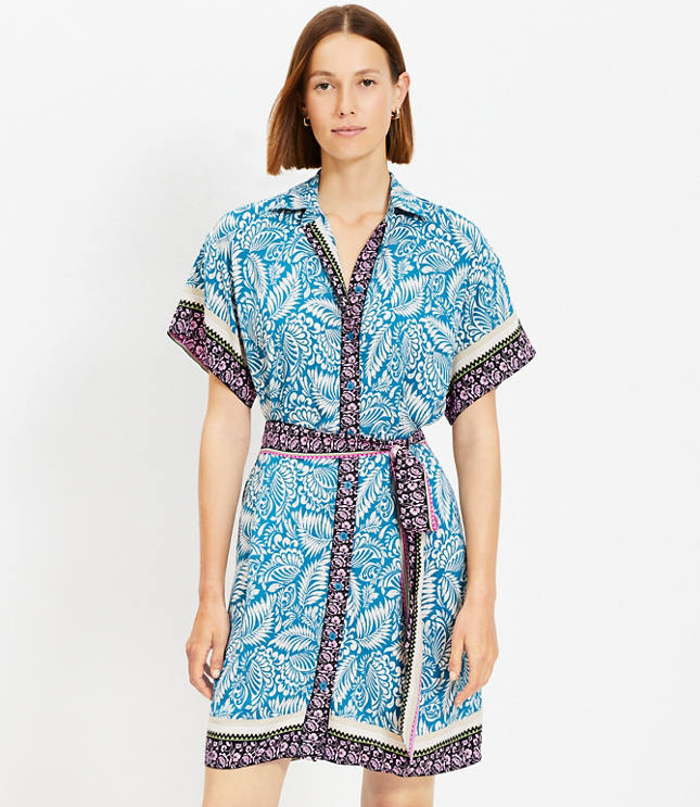 Tall Bandana Print Pleated Mini Pocket Dress