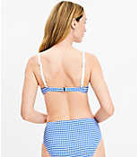 LOFT Beach Gingham Front Tie Underwire Bikini Top carousel Product Image 3