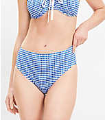 LOFT Beach Gingham High Waist Bikini Bottom carousel Product Image 2