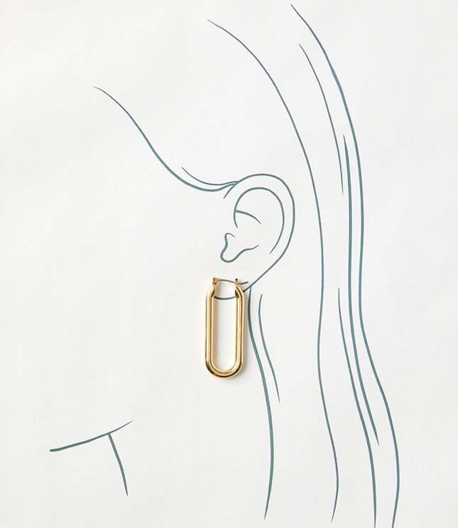 Rectangle Hoop Earring Set