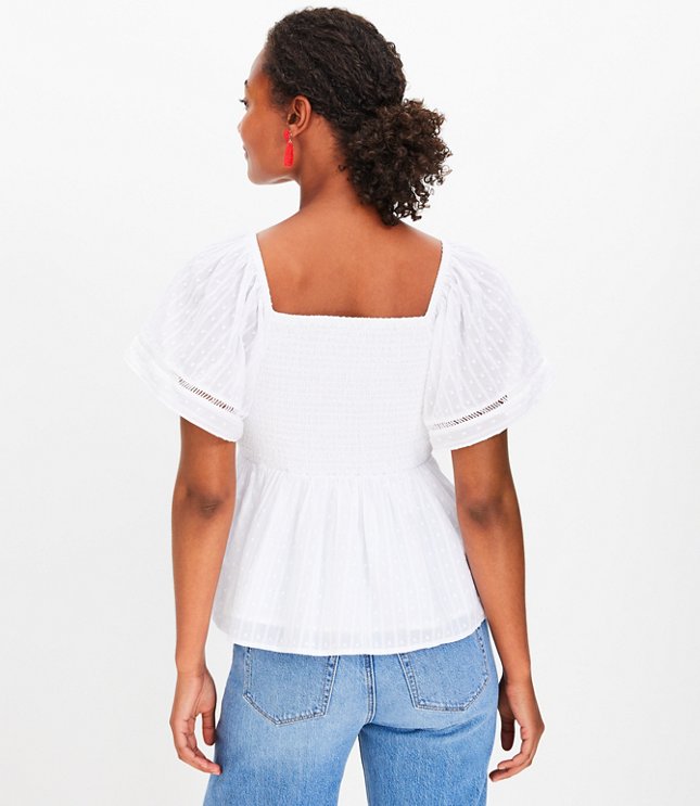 Angel Sleeve Square Neck Top