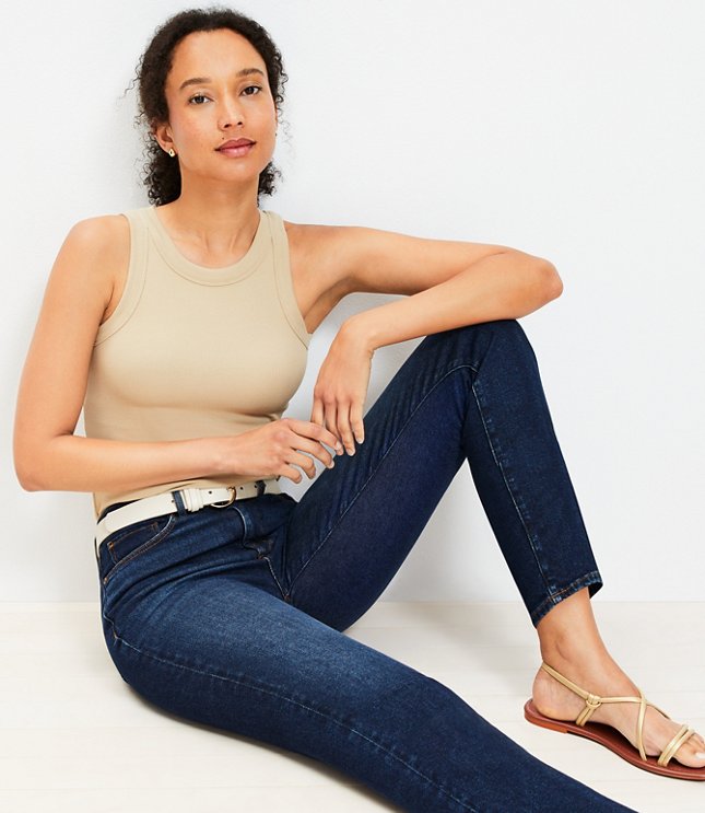 High Rise Slim Jeans in Rinse Wash