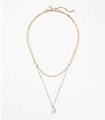 Pearlized Chain Layered Necklace carousel Product Image 1