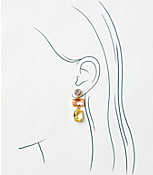Crystal Triple Drop Earrings carousel Product Image 2