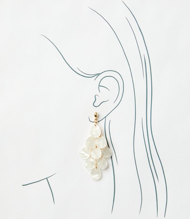 Pearlized Chandelier Earrings
