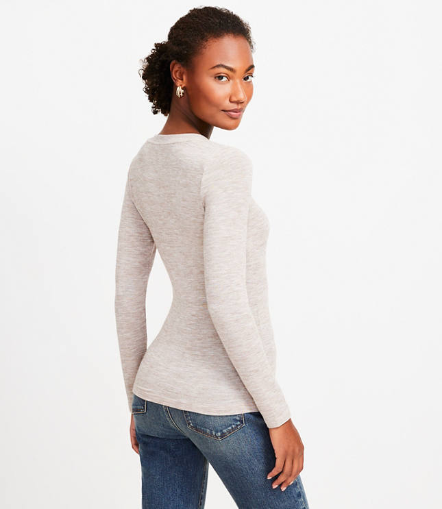 Sweater Knit Long Sleeve Tee