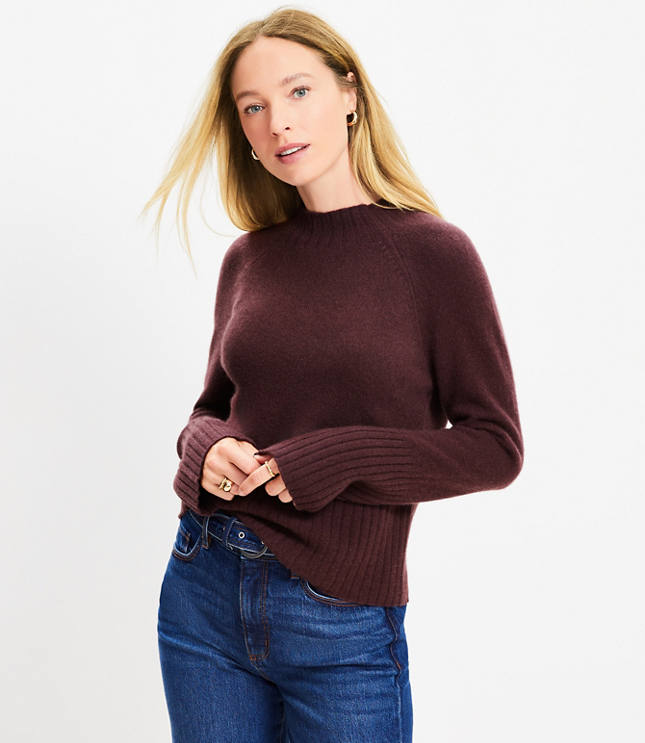 Cashmere Mock Neck Sweater