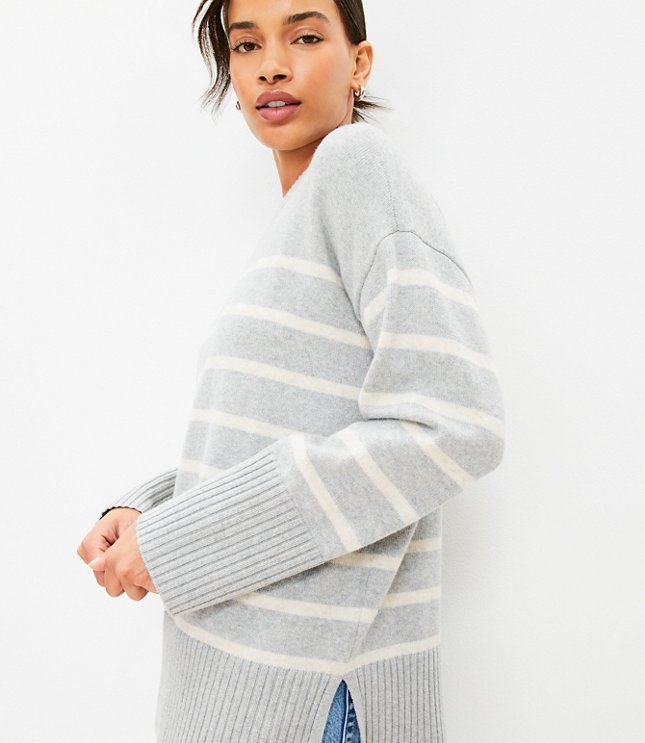 Striped Modern Tunic Sweater