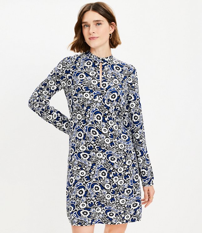 Paisley Keyhole Shift Dress