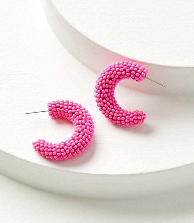 Beaded Hoop Earrings