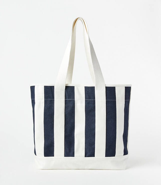 Striped Weekender Bag - Blue/White Combo