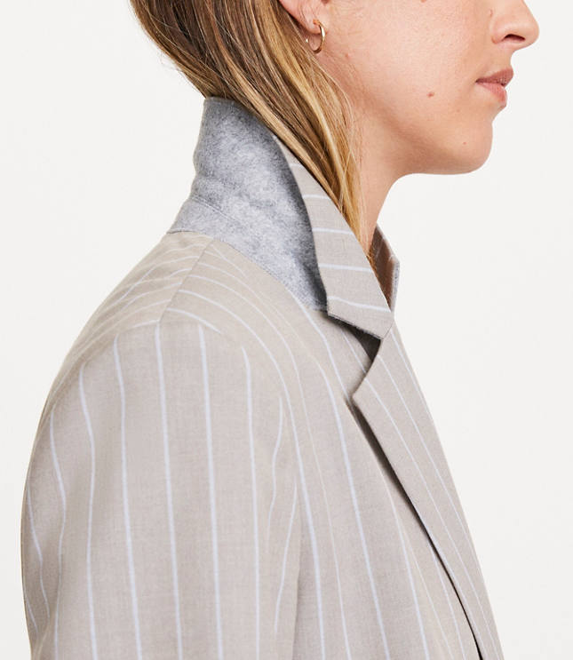 LOFT Versa Striped Double Breasted Blazer