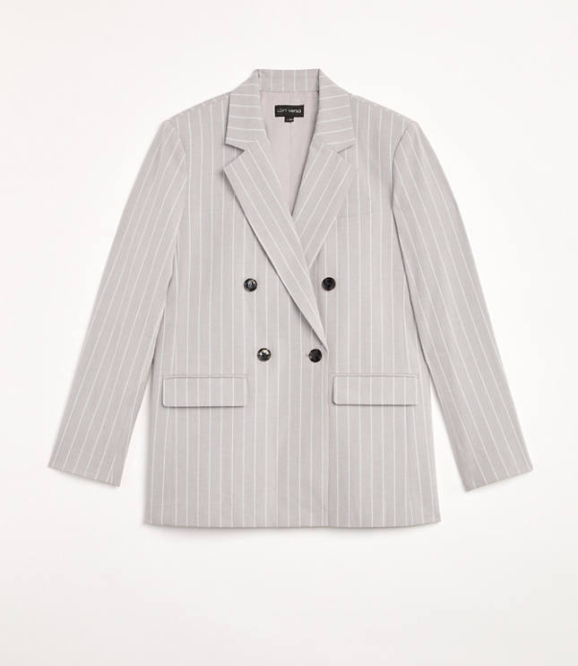 LOFT Versa Striped Double Breasted Blazer