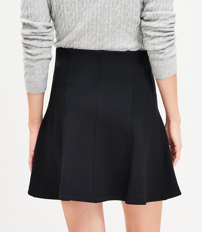 Ponte Seamed Mini Skirt