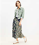 Floral Seamed Bias Midi Skirt carousel Product Image 2