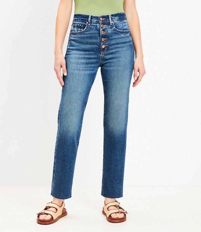 Ankle Slit Fresh Cut High Rise Skinny Jeans in Dark Vintage Wash