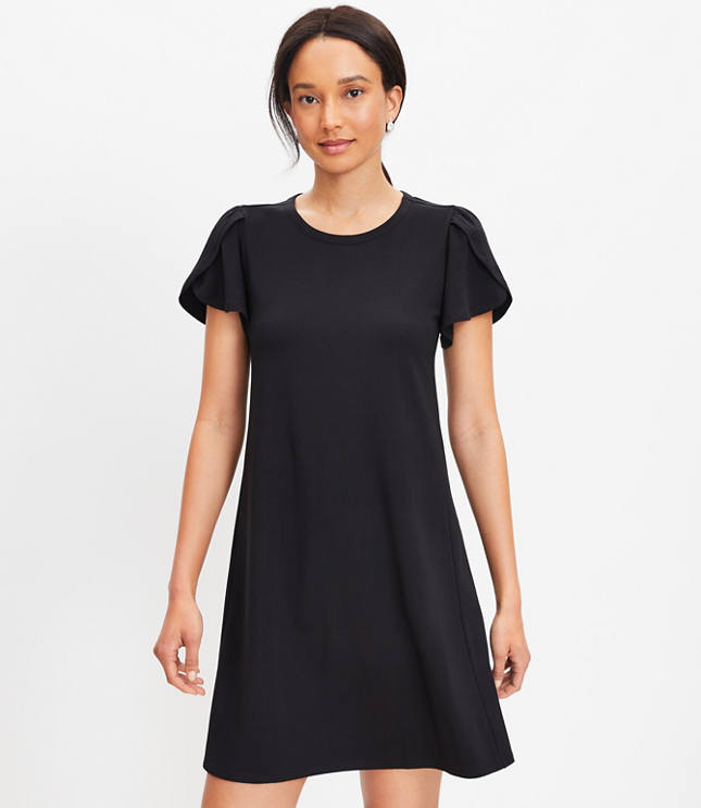 Petite Tulip Sleeve Swing Dress