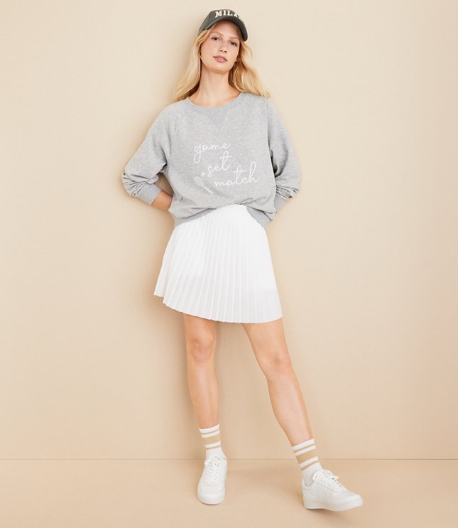 Lou & Grey Tennis Cozy Cotton Terry Sweatshirt