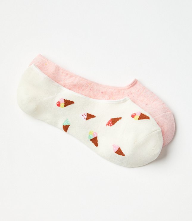 Floral & Dot No Show Sock Set