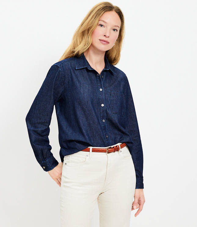 Chambray Everyday Relaxed Pocket Shirt