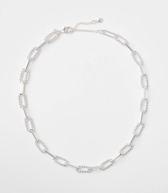 Textured Chain Link Necklace