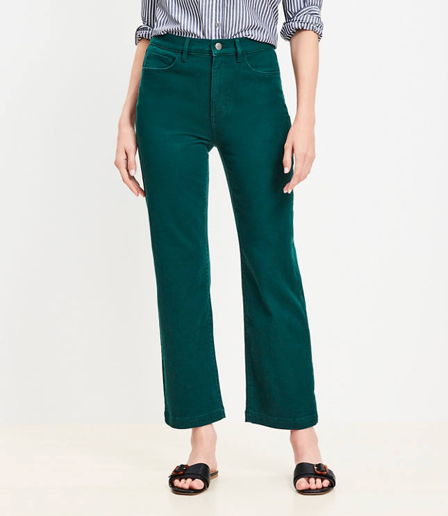 Petite Five Pocket Straight Pants in Twill