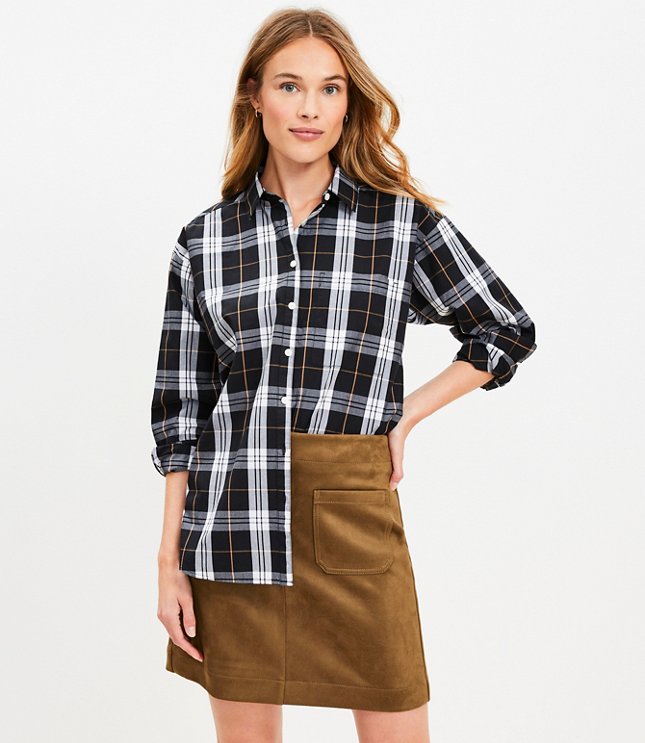 Cotton Blend Oversized Shirt