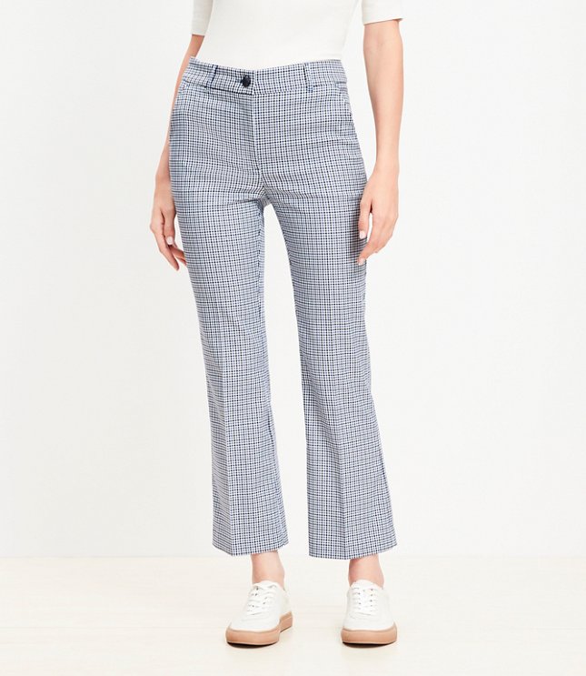 Petite Sutton Ankle Flare Pants in Houndstooth