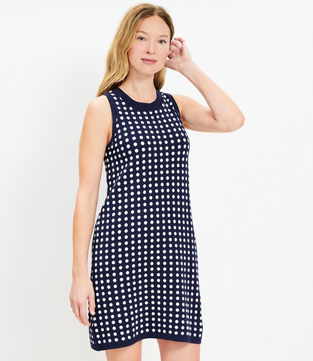 Dotted Mini Shift Dress