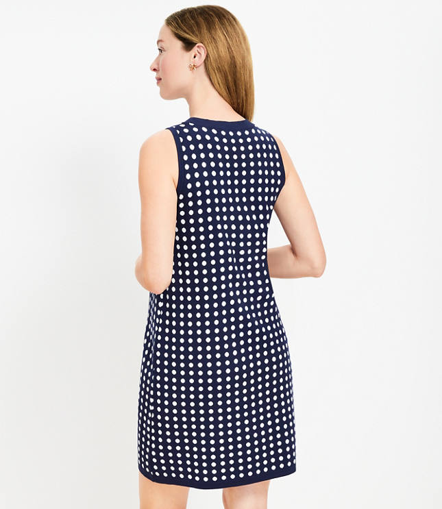 Dotted Mini Shift Dress