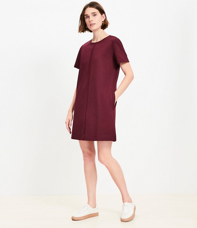 Petite Ponte Pocket Mini Dress